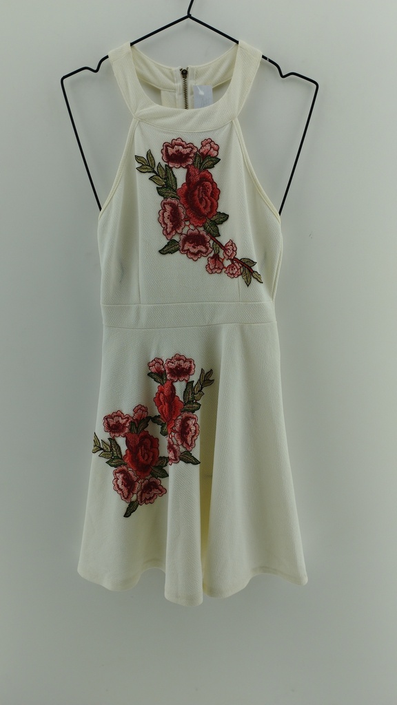 Vestido blanco rosas T:S