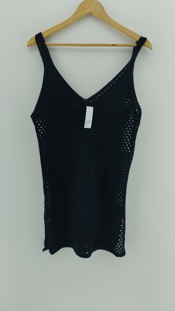 Musculosa larga hilo negro calado T:M