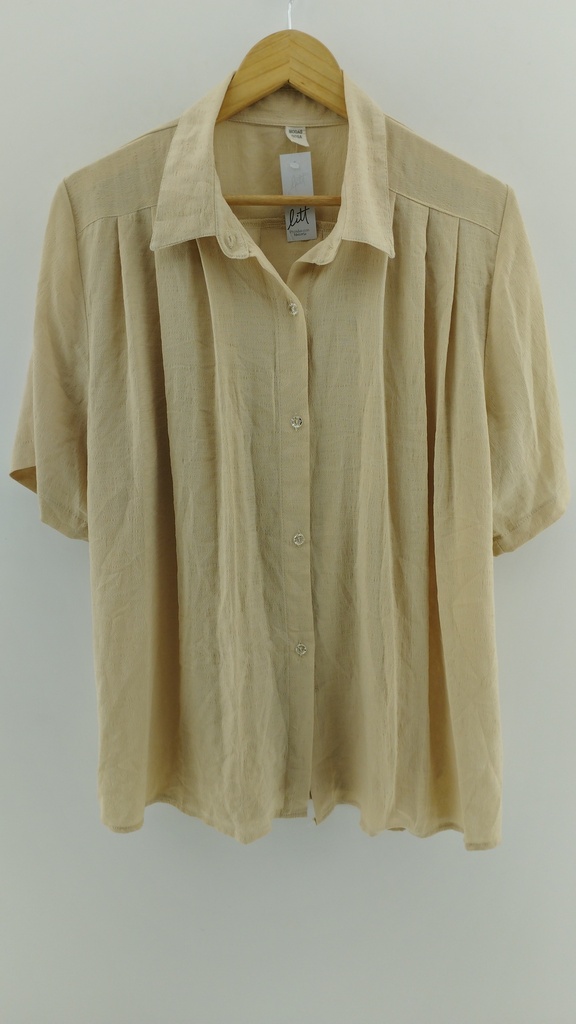 Camisa beige mangas cortas MODAS DOSA T:L