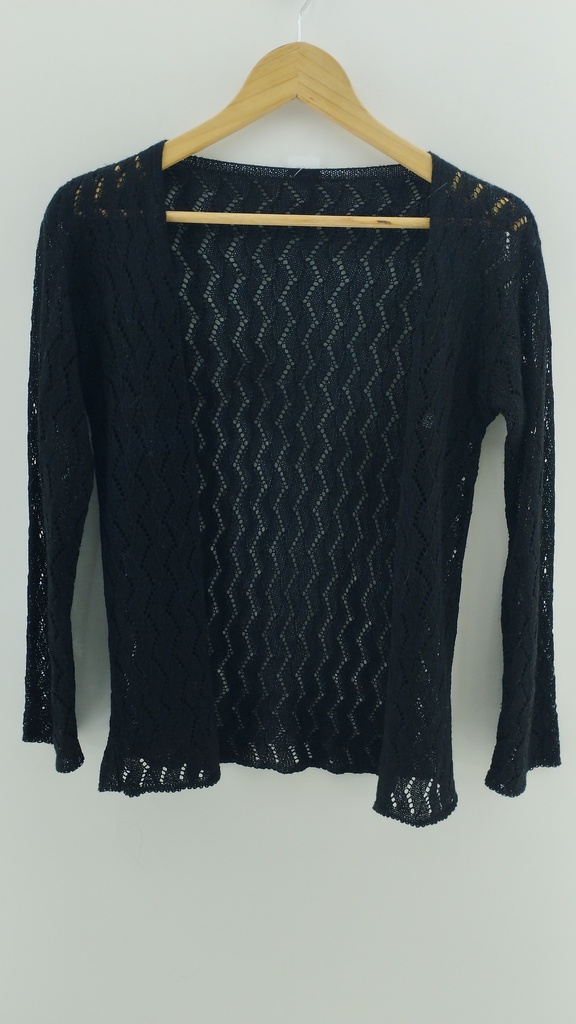 Cardigan abierto liviano negro hilo T:M