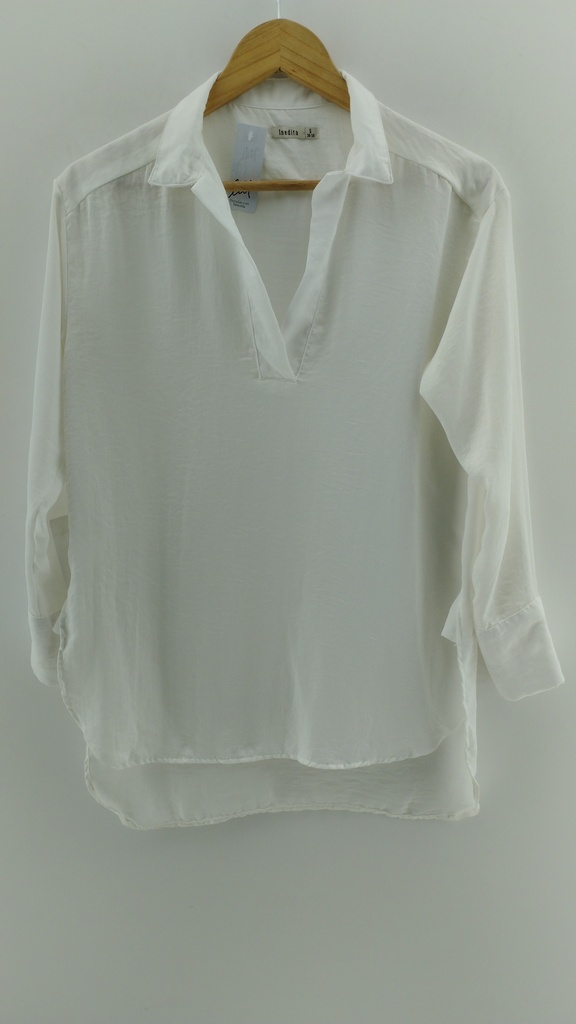 Blusa manga larga blanca INEDITA T:S