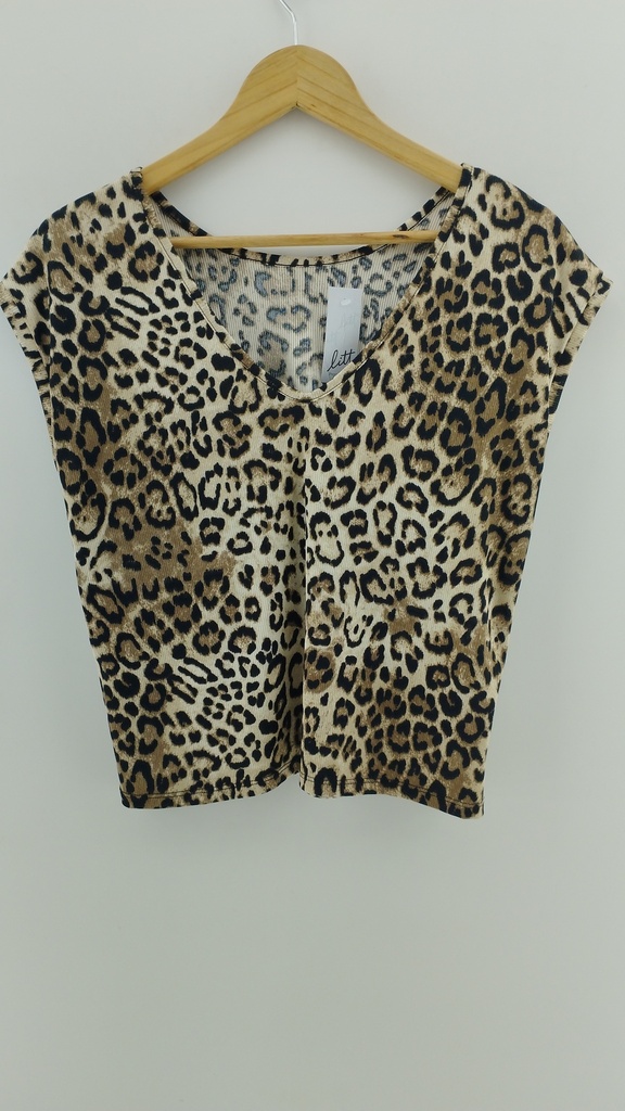 Blusa animal-print sin mangas T:2
