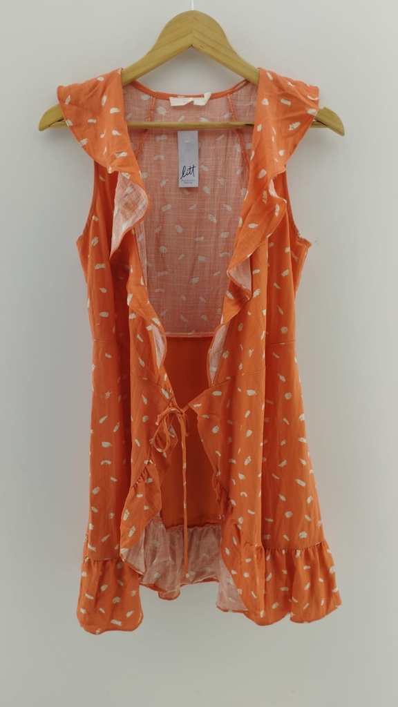 Vestido pareo naranja pintas blancas LUSH T:M