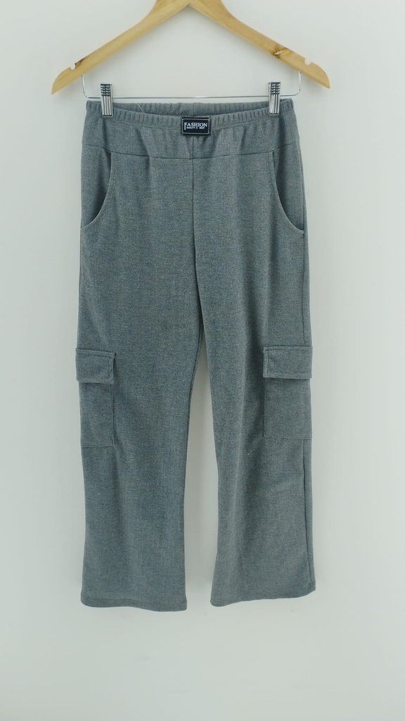 Pantalon jogger tela waffle gris FASHION T:2