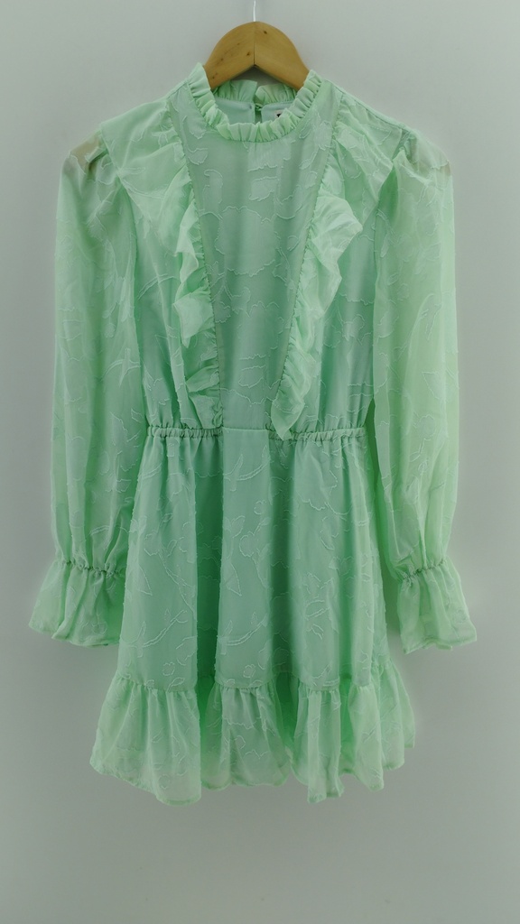 Vestido verde agua con vuelos ASOS T:4
