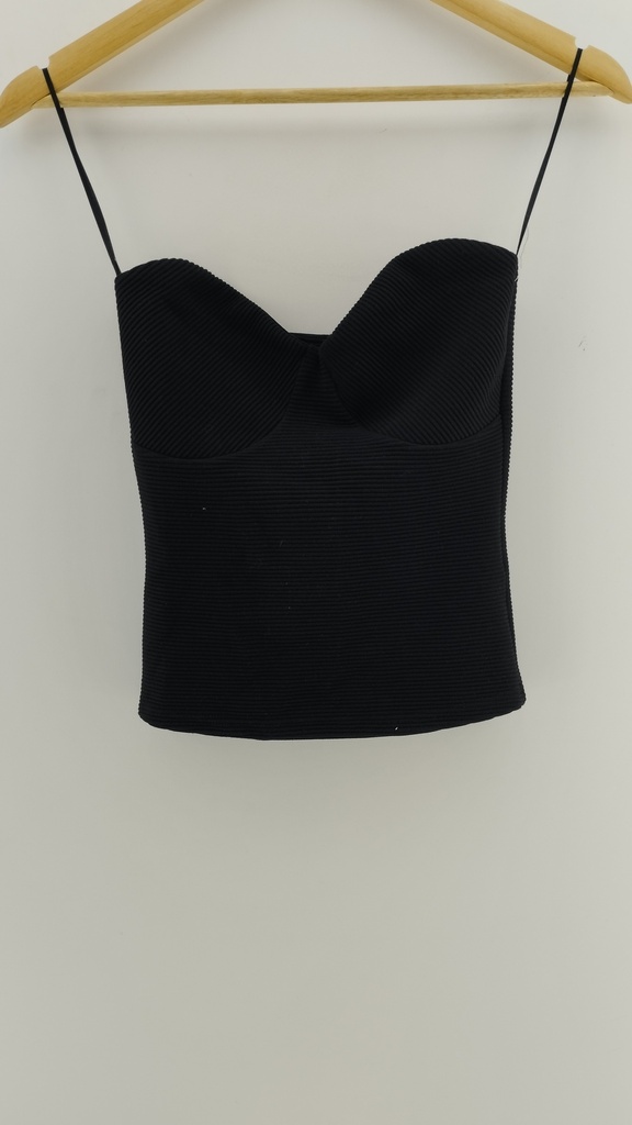 Top negro estilo corset CACHE CACHE T:XS