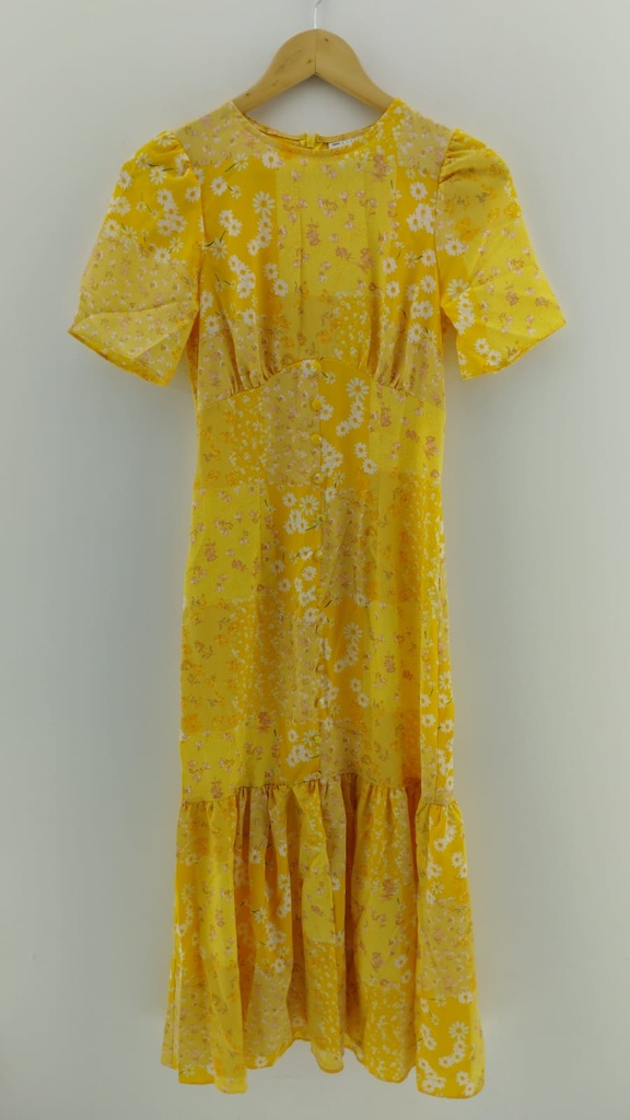 Vestido amarillo floreado ASOS T:32
