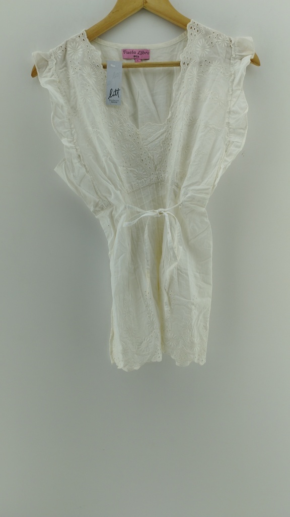 Blusa blanca VUELA LIBRE T:L