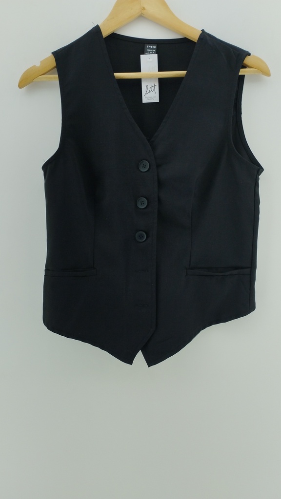 Chaleco sastrero negro SHEIN T:S