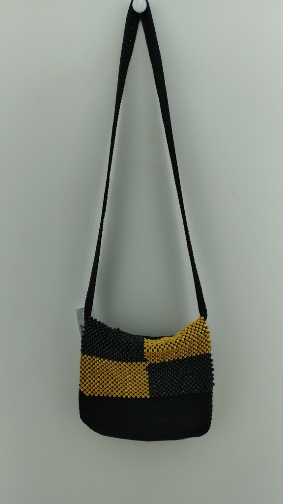 Cartera negro y amarillo esferas 