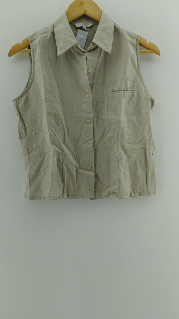 Camisa sin mangas beige VER T:M