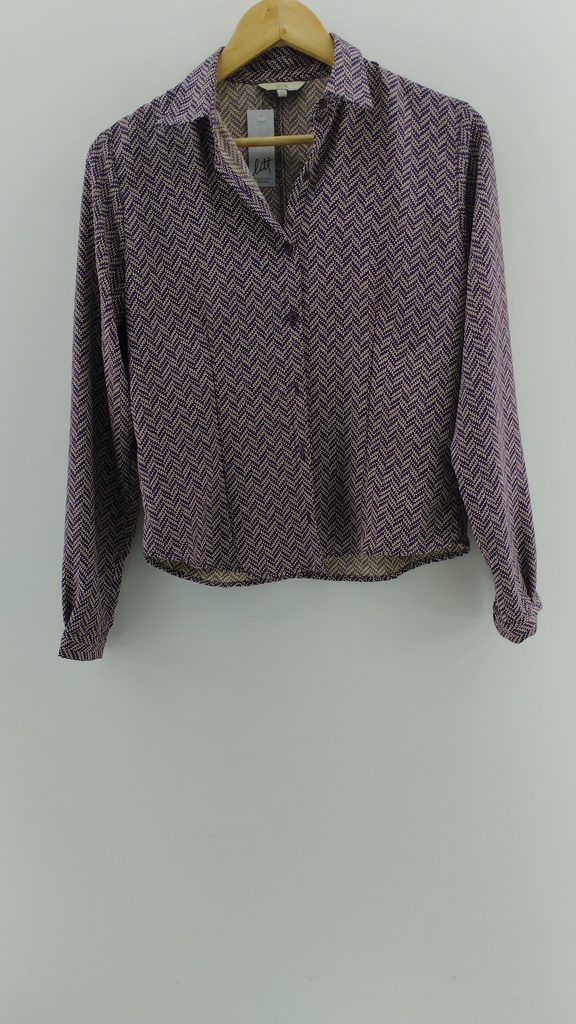 Camisa purpura con puntillismo VER T:XS
