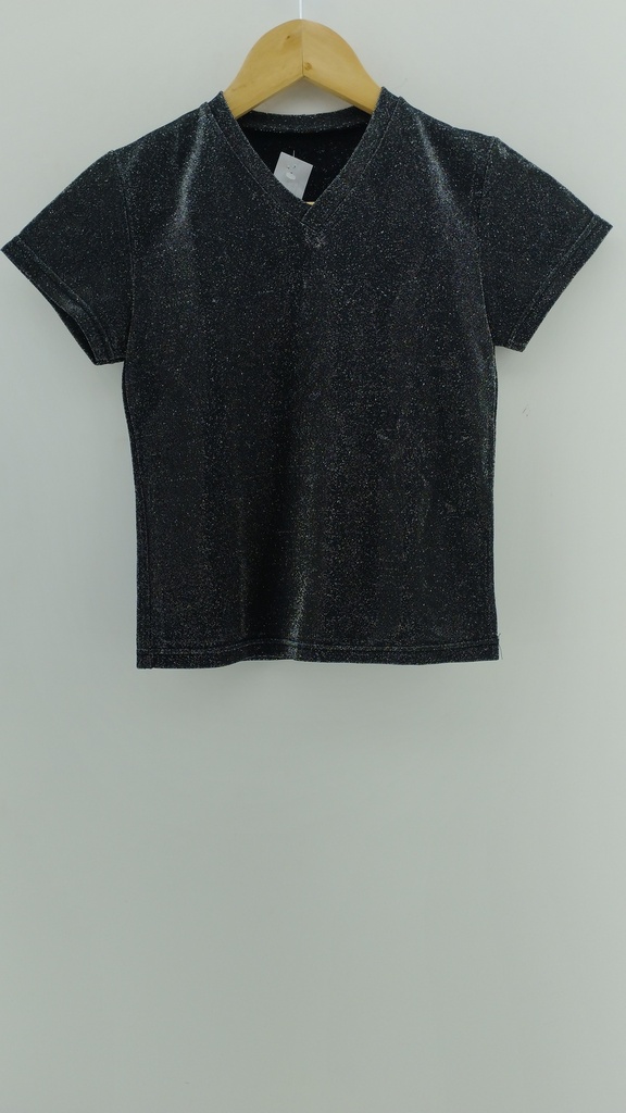 Remera plateada brillos T:M