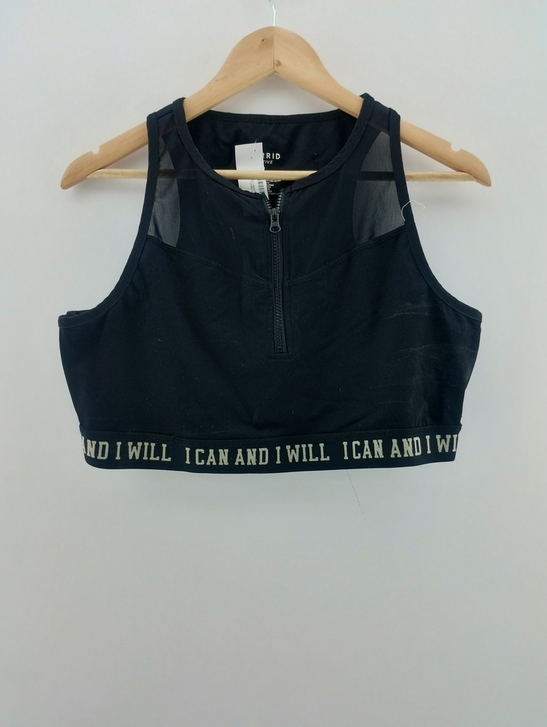 Top negro deportivo cierre frontal TORRID ACTIVE T:2