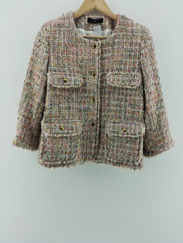 Blazer hilos multicolores botón dorado CLARA T:1