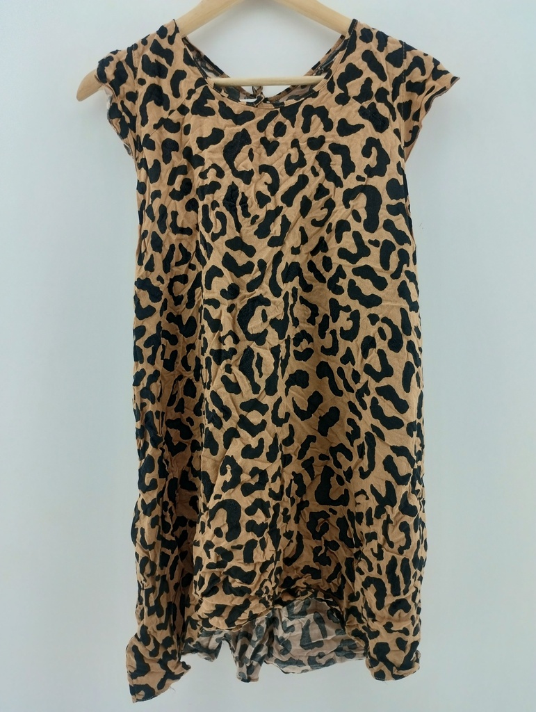 Vestido marrón animal-print T:M/L