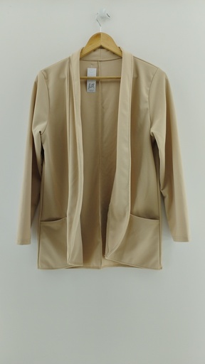 [P04704-1] Bleazer nude claro corte recto T:M/L