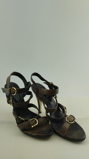 [P04706-1] Sandalias taco alto simil reptil T:38