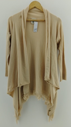 [P04738-8] Cardigan abierto beige WANAMA T:40
