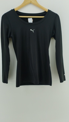 [P04799-9] Remera deportiva manga larga negra PUMA T:S
