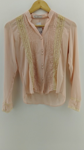 [P04801-2] Camisa rosa vintage OU T:1