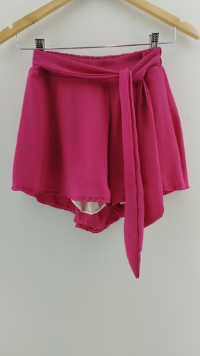 [P04810-2] Short rosa seda T: M