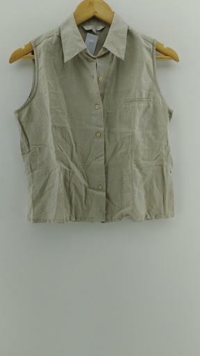 [P04829-2] Camisa sin mangas beige VER T:M