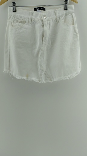 [P04834-5] Falda jean blanca DENIM T:28