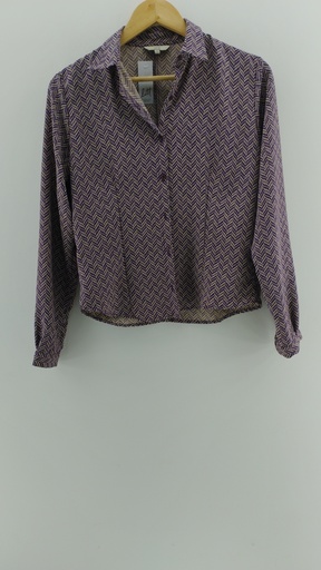 [P04836-1] Camisa purpura con puntillismo VER T:XS