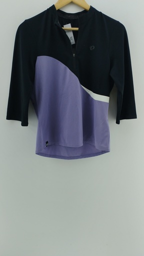 [P04844-3] Remera deportiva mangas bicolor negro y lila PEARL IZUMI T:M