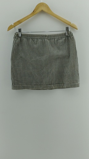 [P04850-6] Falda cuadrille blanca y negro T:38