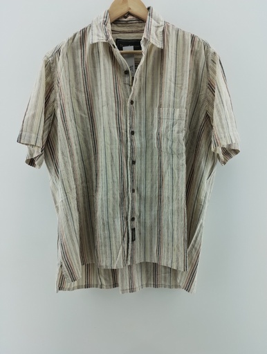 [P04856-2] Camisa beige rayas verticales DIONNE COMPANY T:M