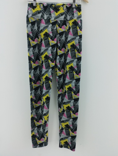 [P04858-6] Calza deportiva fig. geometricas gris amarillo y rosa T:2