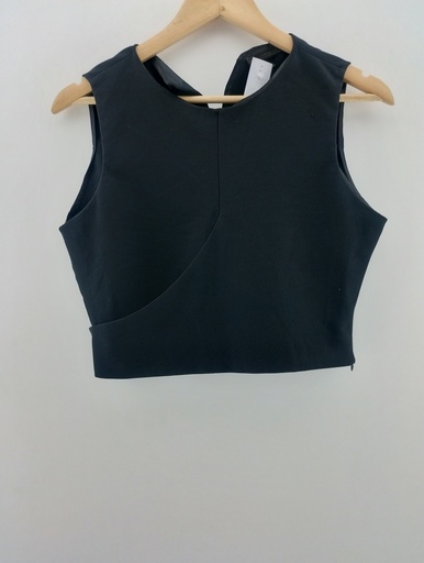 [P04859-8] Blusa negra cruzada ZARA T:L