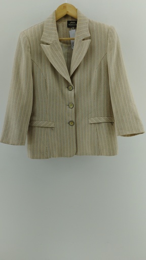 [P04868-2] Blazer beige rayas verticales ROMAN'S T:3