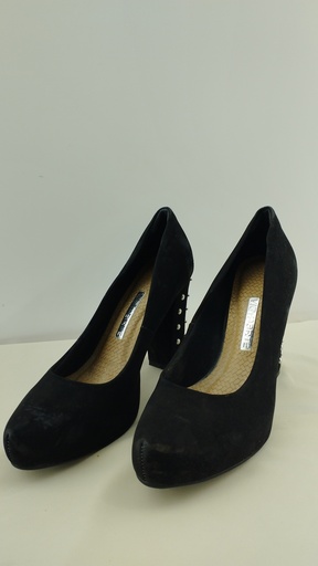 [P04871-1] Zapatos negros T:39 VIA MARTE