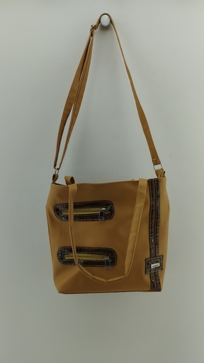 [P04872-1] Cartera cuero marrón detalle bolsillos 