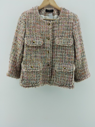 [P04886-1] Blazer hilos multicolores botón dorado CLARA T:1