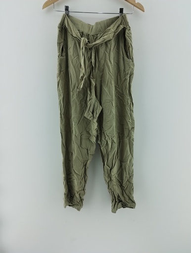 [P04887-5] Pantalón verde tela liviana VALYLA T:M