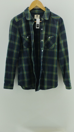 [P04892-1] Camisa cuadrille verde QUIKSILVER T:S 